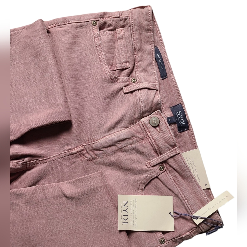 NWT| NYDJ | LIFTXTUCK TECHNOLOGY | AMI SKINNY | IN WOOD ROSE | SIZE 6 - Picture 3 of 14